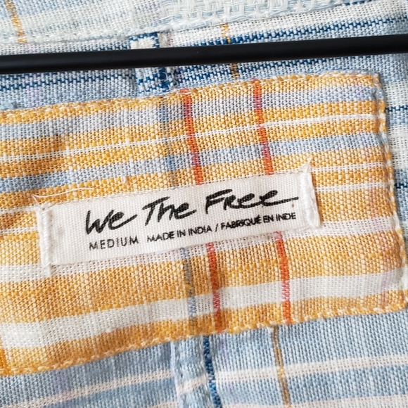 Free People Maldives Stripe Surplice Wrap Top Size Medium Cotton - Picture 6 of 7